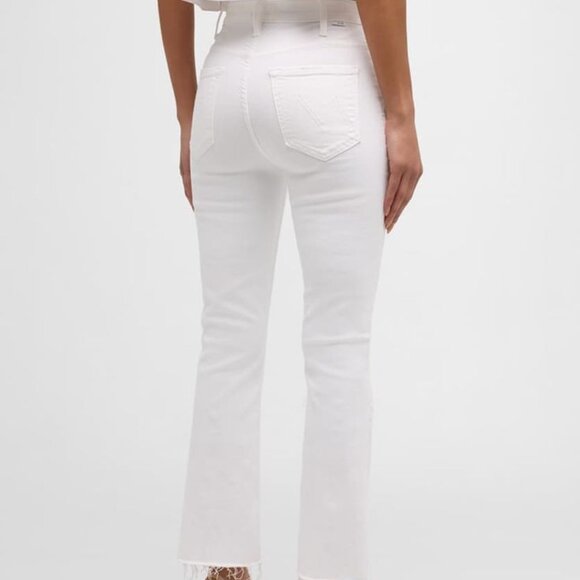 Mother Jeans White The Hustler Ankle Fray Size 34 EUC - Picture 2 of 7